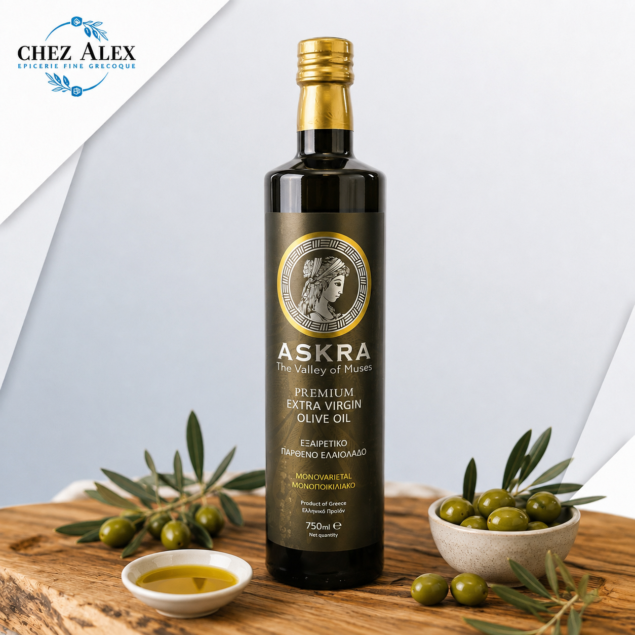 ASKRA The Valley of Muses – Huile d’olive extra vierge premium grecque 75cl