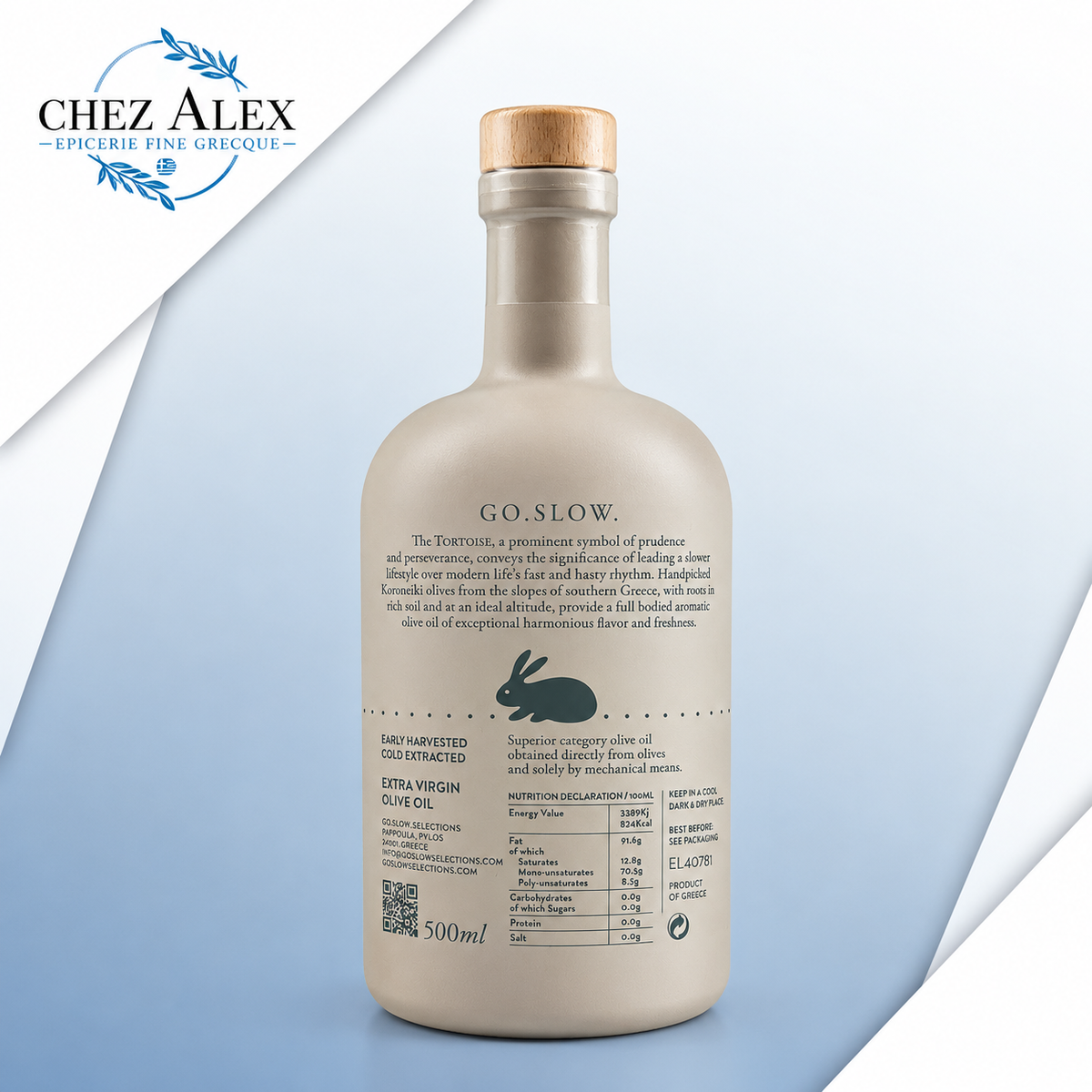 Huile d’olive extra vierge bio grecque GO.SLOW. – 500 ml