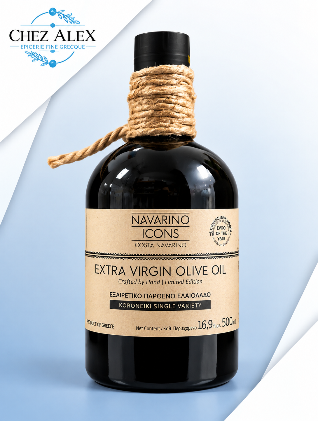 Huile d’olive extra vierge grecque Navarino Icons – 500 ml